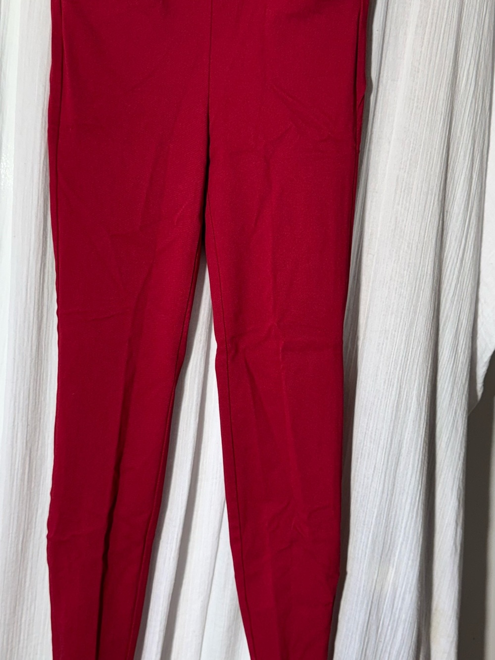 WHBM White House Black Market Slim Ankle Pants Size 00 Red Career Stretch